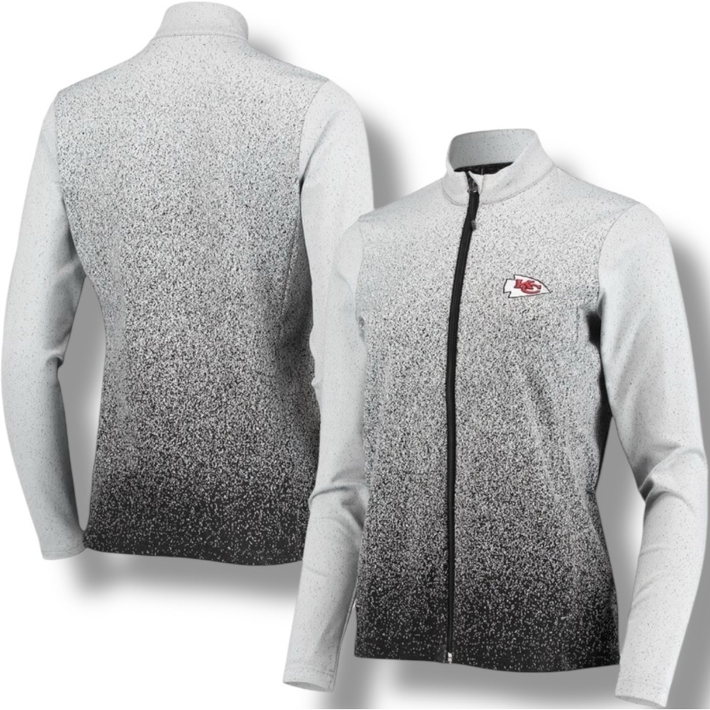 ANTIGUA Women's White/Black Kansas City Chiefs Guide Full-Zip Jacket XXL